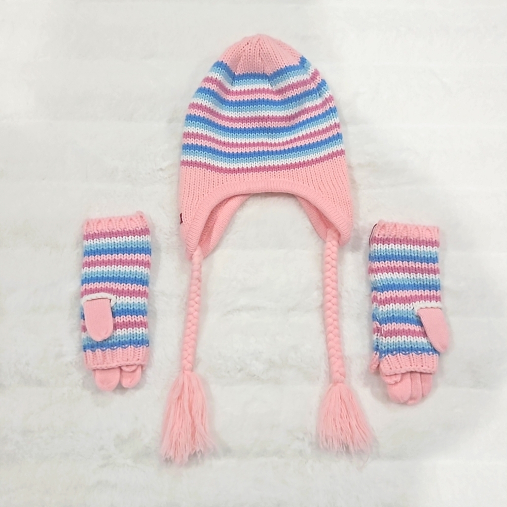 Kids hat and gloves set